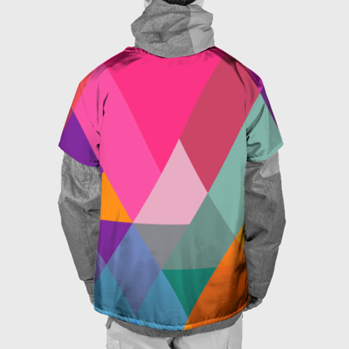 Накидка на куртку 3D Разноцветные полигоны, цвет 3D печать - фото 2