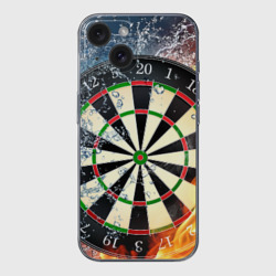Чехол для iPhone 15 силиконовый с защитой камеры Мишень для Дартс