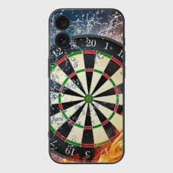 Чехол для iPhone 16 силиконовый с защитой камеры Мишень для Дартс
