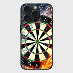 Чехол силиконовый для Apple iPhone 15 Pro Мax матовый Мишень для Дартс