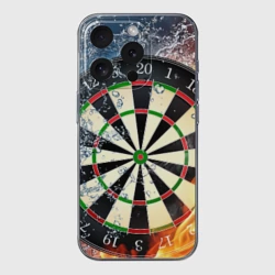Чехол для iPhone 15 Pro Max силиконовый с защитой камеры Мишень для Дартс