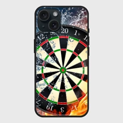 Чехол силиконовый для Apple iPhone 15 матовый Мишень для Дартс