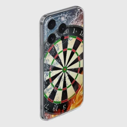 Чехол для iPhone 15 Pro силиконовый с защитой камеры Мишень для Дартс - фото 2