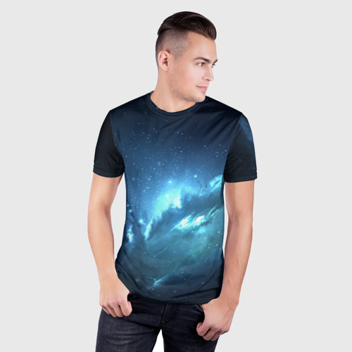 Мужская футболка 3D Slim Atlantis Nebula, цвет 3D печать - фото 3