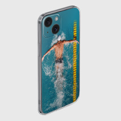 Чехол для iPhone 15 силиконовый с защитой камеры Баттерфляй - фото 2