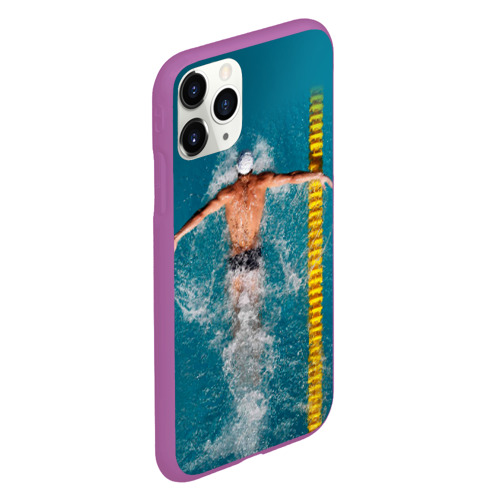 Чехол для iPhone 11 Pro матовый Баттерфляй, цвет фиолетовый - фото 3