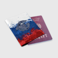 Обложка для паспорта матовая кожа Акула - фото 2