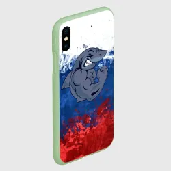Чехол для iPhone XS Max матовый Акула - фото 2