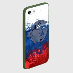 Чехол для iPhone 5/5S матовый Акула - фото 2