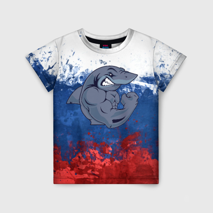 футболка с акулой
