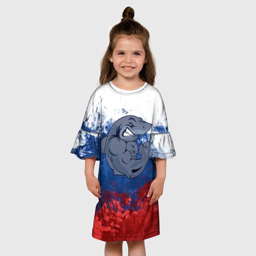 Детское платье 3D Акула, цвет 3D печать - фото 4