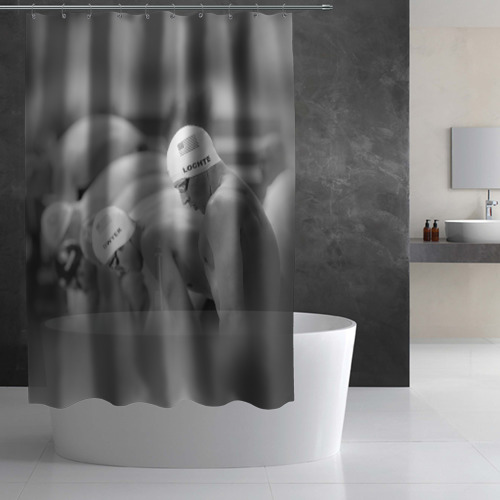 Штора 3D для ванной Пловцы - фото 3