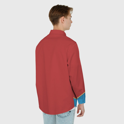Мужская рубашка oversize 3D Пиджак Майкла Джексона, цвет белый - фото 4
