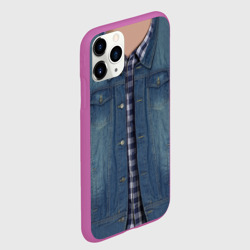 Чехол для iPhone 11 Pro матовый Джинсовка - фото 2