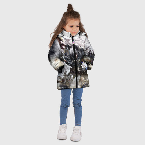 Зимняя куртка для девочек 3D Космоволк, цвет красный - фото 5