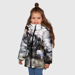 Зимняя куртка для девочек 3D Космоволк - фото 2