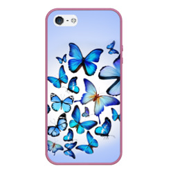 Чехол для iPhone 5/5S матовый Бабочки