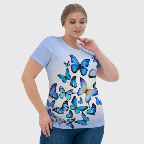 Женская футболка 3D Бабочки, цвет 3D печать - фото 6
