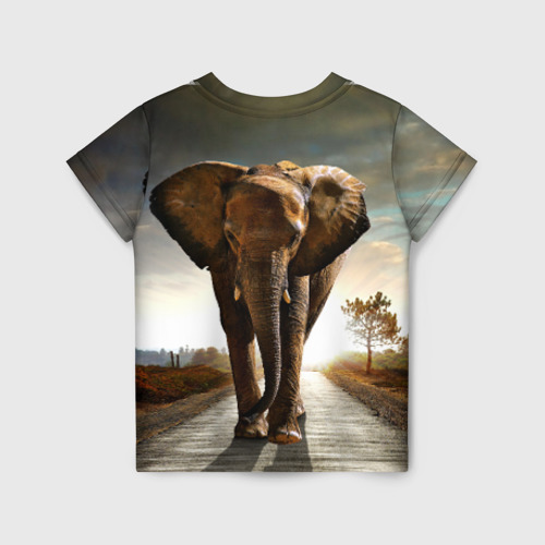 Детская футболка 3D Дикий слон, цвет 3D печать - фото 2