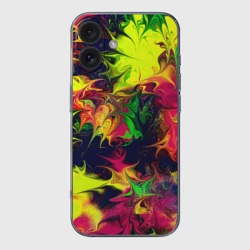 Чехол для iPhone 16 силиконовый с защитой камеры Кислота