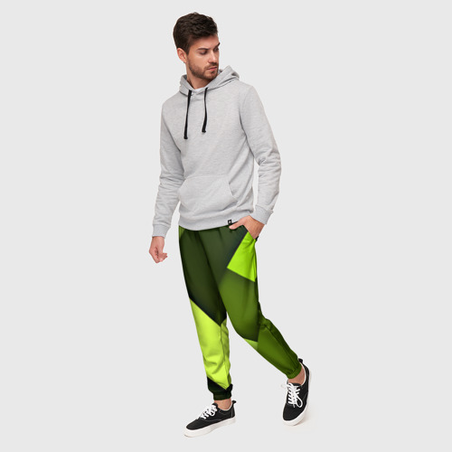 Мужские брюки 3D Полосы, цвет 3D печать - фото 3