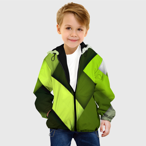 Детская куртка 3D Полосы, цвет черный - фото 3