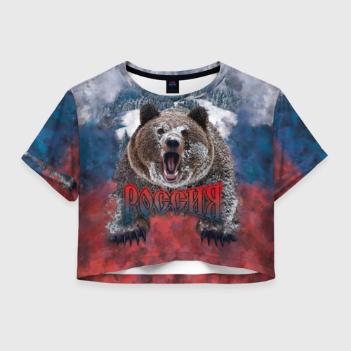 Женская футболка Cropp-top Русский медведь Фото 01 Женская футболка Cropp-top Русский медведь Фото 01