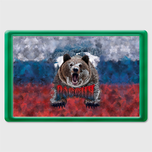 Магнит 45*70 Русский медведь, цвет зеленый