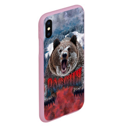 Чехол для iPhone XS Max матовый Русский медведь - фото 2