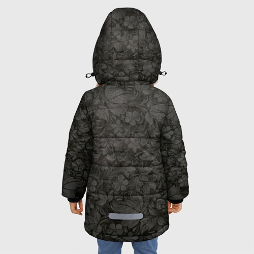 Зимняя куртка для девочек 3D Я Русский, цвет черный - фото 4