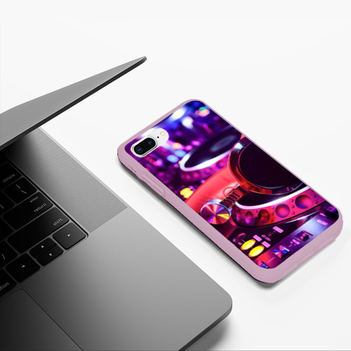 Чехол для iPhone 7Plus/8 Plus матовый DJ Mix, цвет розовый - фото 5