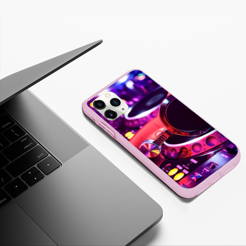 Чехол для iPhone 11 Pro Max матовый DJ Mix, цвет розовый - фото 5