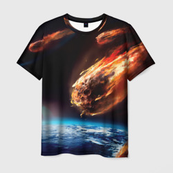 Мужская футболка 3D Метеориты