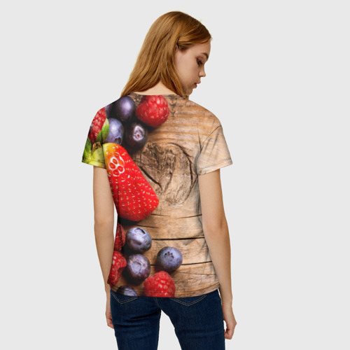 Женская футболка 3D Ягодный микс, цвет 3D печать - фото 4