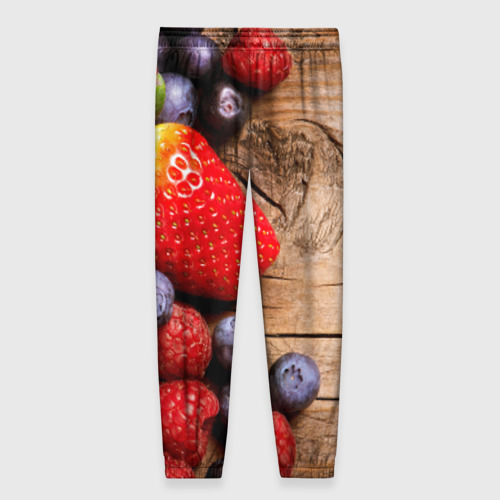 Женские брюки 3D Ягодный микс, цвет 3D печать - фото 2