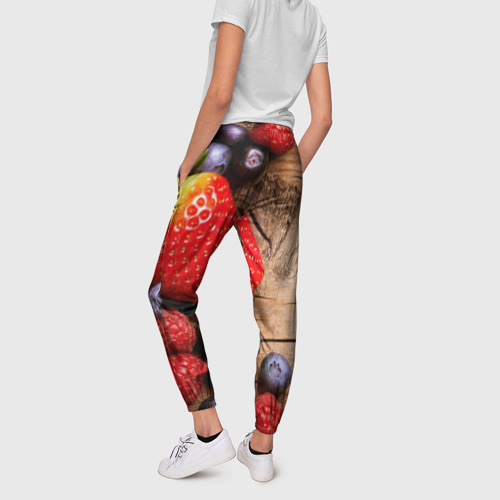 Женские брюки 3D Ягодный микс, цвет 3D печать - фото 4