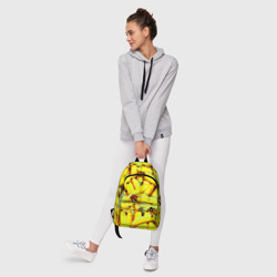 Рюкзак с принтом Банана для любого человека, вид спереди №6. Цвет основы: белый