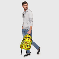 Рюкзак с принтом Банана для любого человека, вид спереди №5. Цвет основы: белый