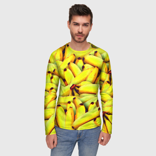 Мужской лонгслив 3D Банана, цвет 3D печать - фото 3