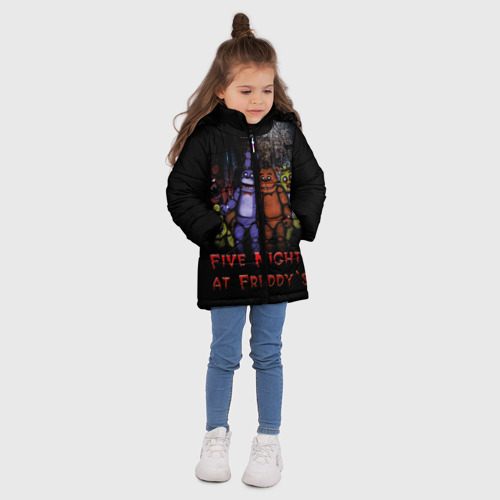 Зимняя куртка для девочек 3D Five Nights At Freddy's, цвет светло-серый - фото 5