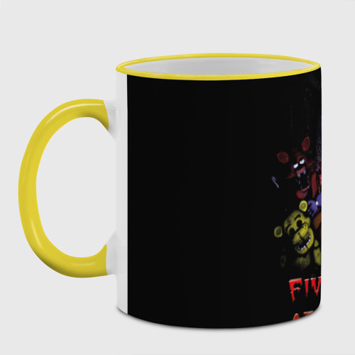 Кружка с полной запечаткой Five Nights At Freddy's, цвет Кант желтый - фото 2