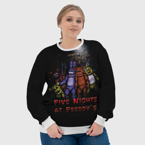 Женский свитшот 3D Five Nights At Freddy's, цвет 3D печать - фото 6