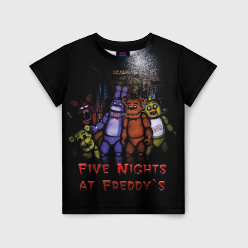 Детская футболка 3D Five Nights At Freddy's, цвет 3D печать