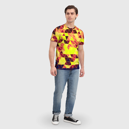 Мужская футболка 3D Мозаика, цвет 3D печать - фото 5
