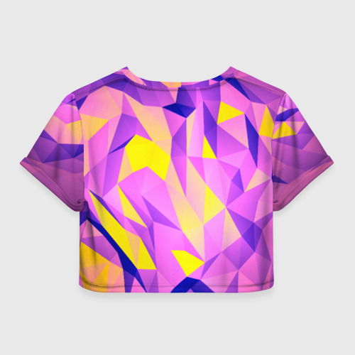 Женская футболка Crop-top 3D Texture, цвет 3D печать - фото 2