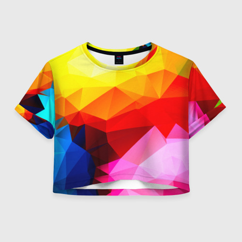 Женская футболка Crop-top 3D Абстракция, цвет 3D печать