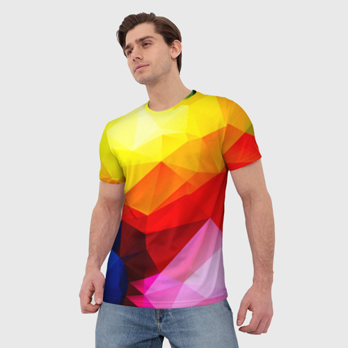 Мужская футболка 3D Абстракция, цвет 3D печать - фото 3