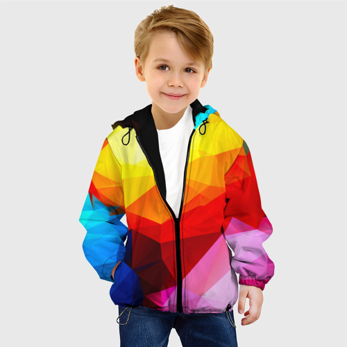 Детская куртка 3D Абстракция, цвет черный - фото 3