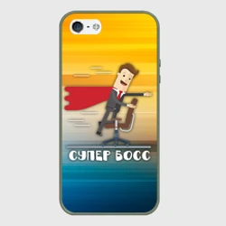 Чехол для iPhone 5/5S матовый Супер босс