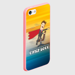 Чехол для iPhone 5/5S матовый Супер босс - фото 2